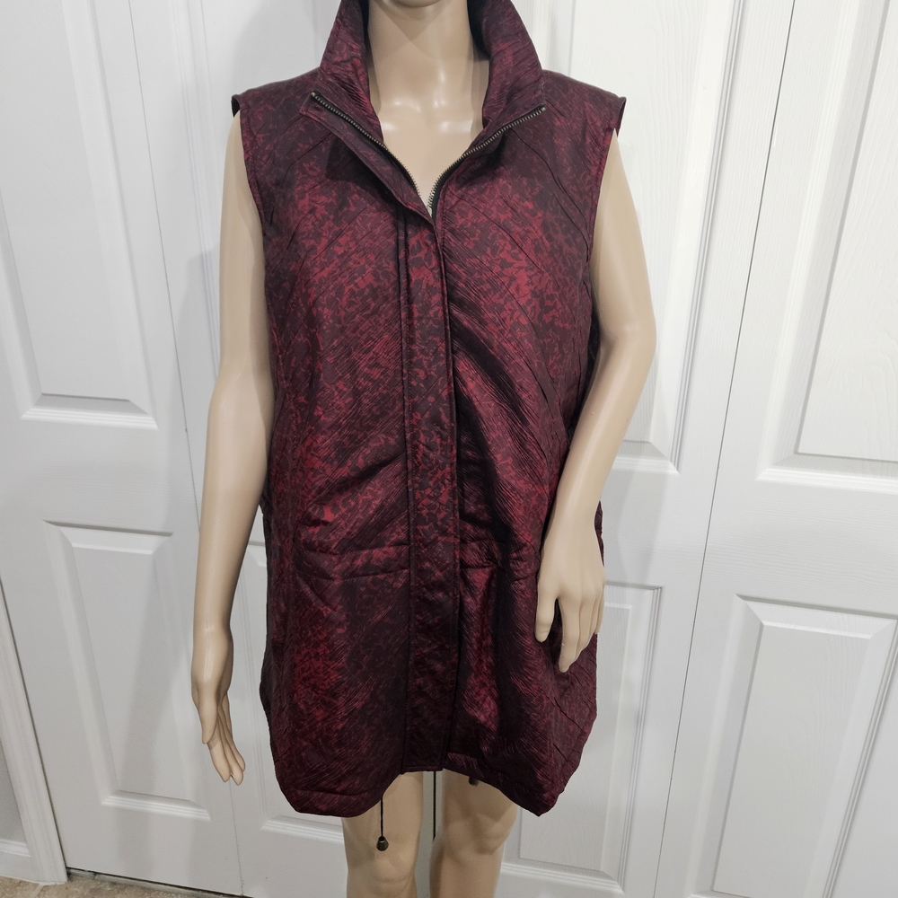 Coldwater Creek Red/black NWT XL Puffer Vest